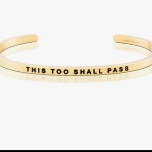 Mantra band “this too shall pass” rose gold